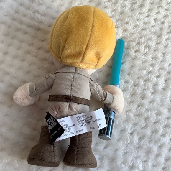 STAR WARS Luke Skywalker by Mattel Plush Figure with Light Up Lightsaber Doll - Picture 3 of 12